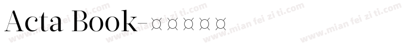 Acta Book字体转换